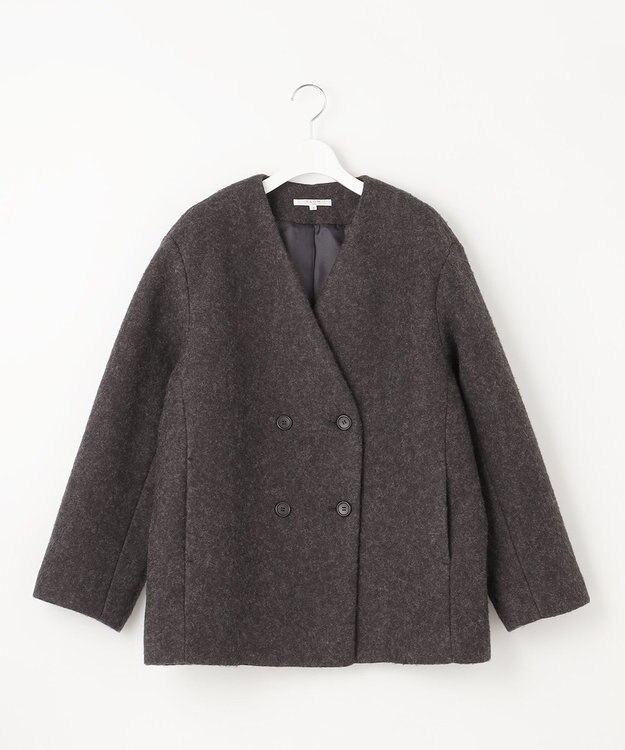 23区 【SLOW/一部店舗限定】スライバーウール アウター グレー系