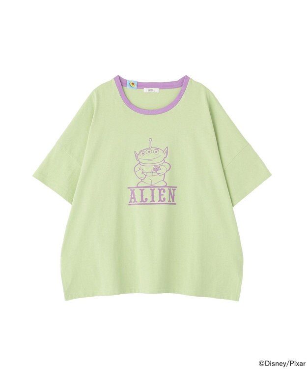 earth music&ecology 【予約】リンガーTシャツ/TOY STORY グリーン