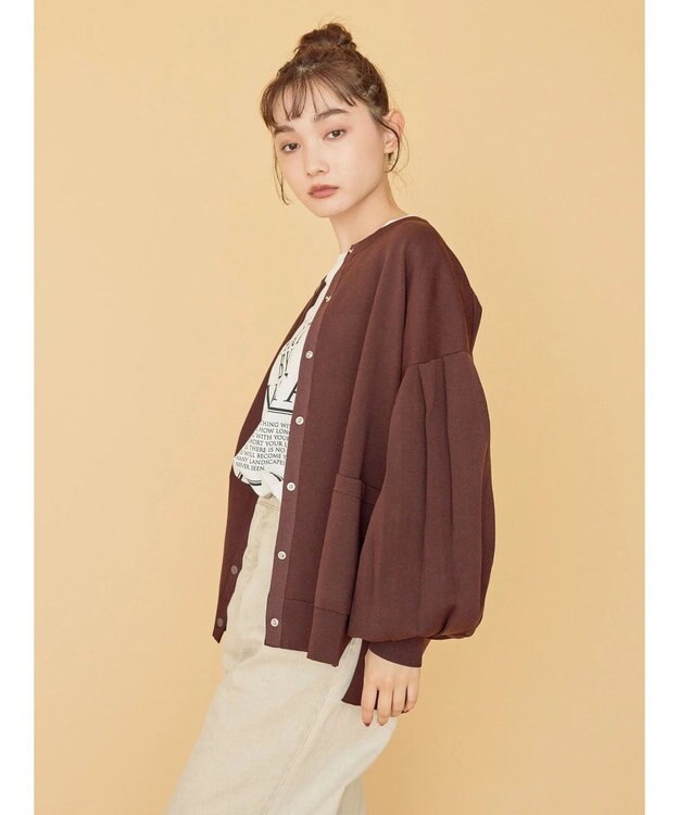 AMERICAN HOLIC エコカルットクルーネックカーディガン Brown