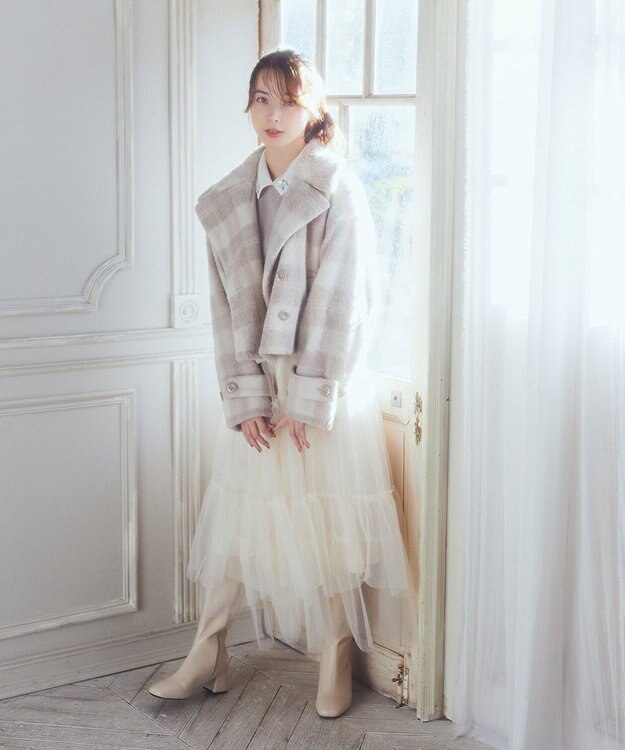 earth music&ecology シャギーショートコート Check