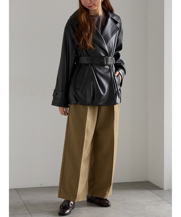 Te chichi ワイドスラックス(セットアップ可)《2025Autumn catalog vol.2 item》 ベージュ