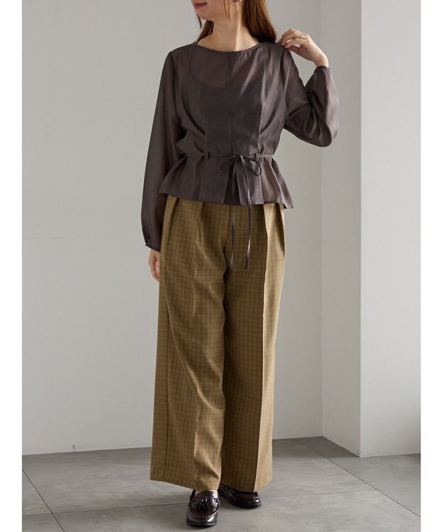 Te chichi ワイドスラックス(セットアップ可)《2025Autumn catalog vol.2 item》 ベージュ