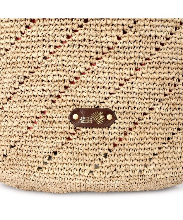 IBIZA ラフィア　セミショルダーバッグ 濃茶