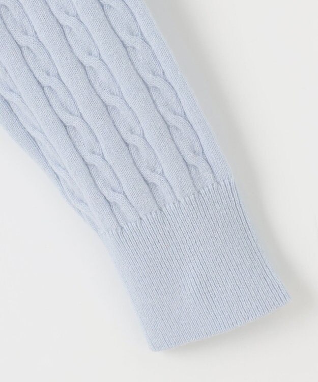 J.PRESS LADIES 【洗える】WOOL BLEND AIR クルーネック ニット ライラックブルー系