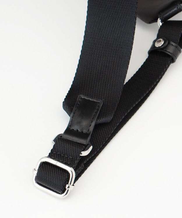 Y'SACCS ナイロン×リサイクルレザー　コンビマルチリュック グレー