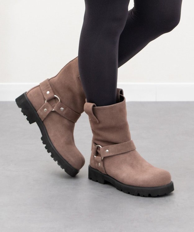 Bridget Birkin 【PARADIS COULEUR】オブリークトウリングエンジニアブーツ オークスウェード