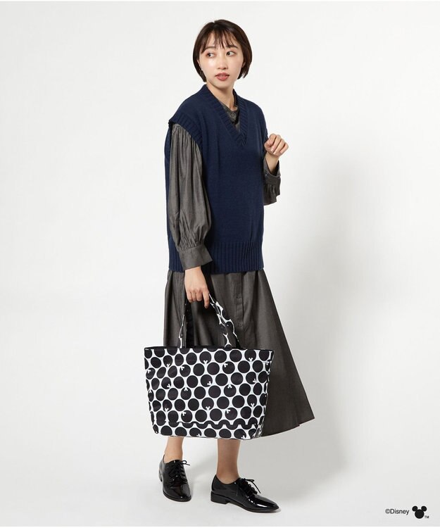 Y'SACCS 【Disney Collection】シルエットプリントトートバッグ　Mサイズ ブラック