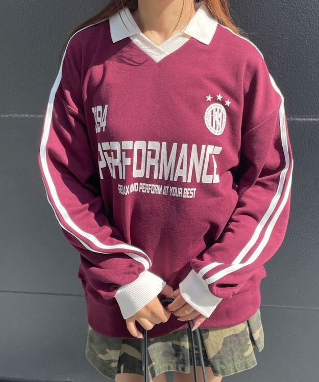 WEGO ゲームグラフィックビッグスウェット ワイン