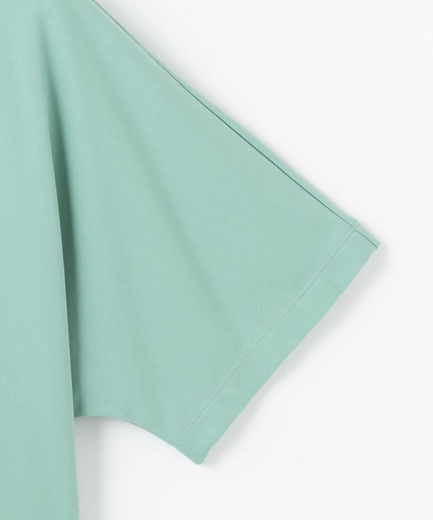 自由区 【接触冷感・UVカット・吸水速乾・抗菌防臭・洗える】ハイカウントクロップド丈 Tシャツ フロスティグリーン