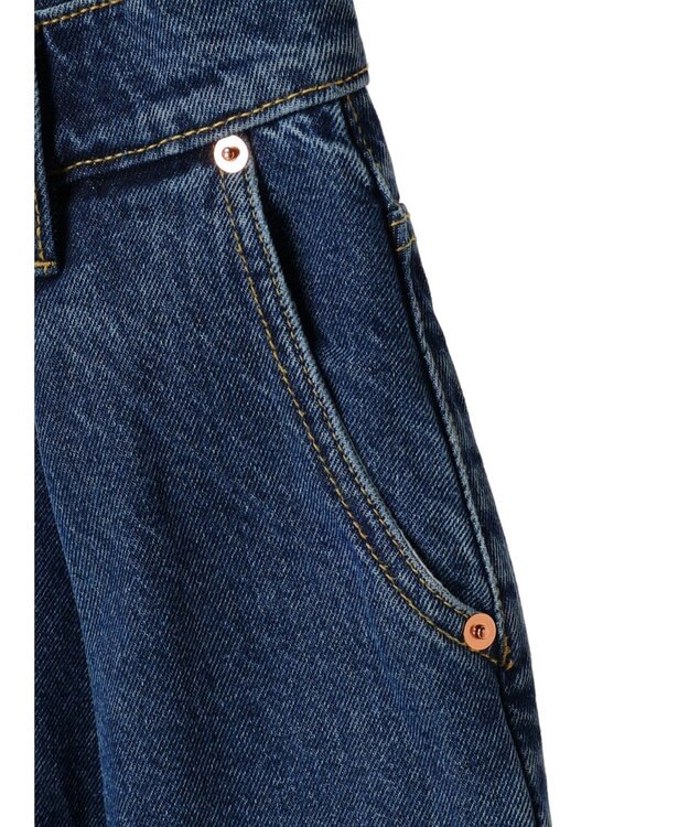 earth music&ecology タックワイドデニムパンツ Medium Indigo