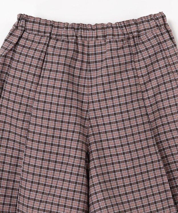 ANY KIDS チェック柄 ショートパンツ ブラウン×チェック