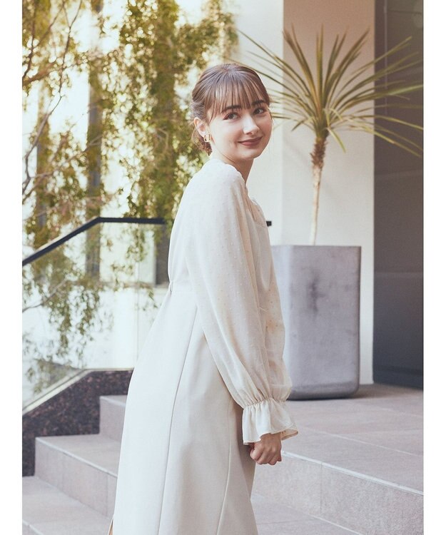 earth music&ecology シアードットドッキングワンピース Beige