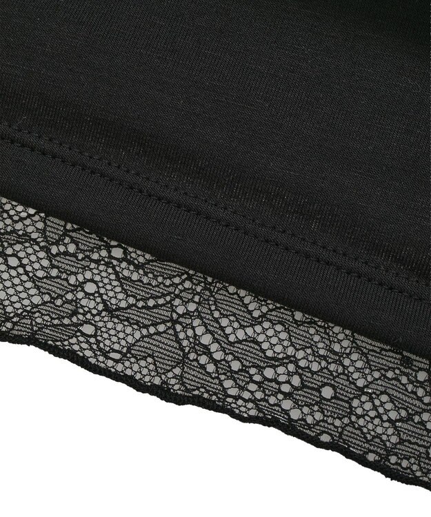 earth music&ecology 【吸湿発熱】【2WAY】あったかフェミニンインナー（２ｗａｙネック） Black