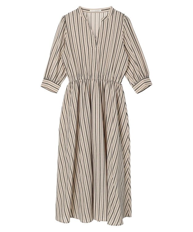 Green Parks ・ＥＬＥＮＣＡＲＥ　ＤＵＥ　ドビーストライプワンピ Beige