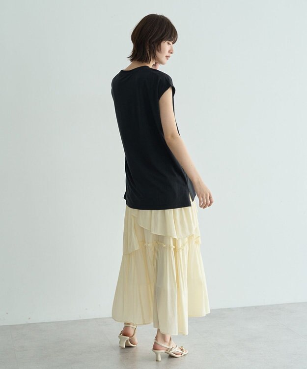 YECCA VECCA フォトプリントノースリーブTee Off White