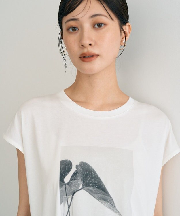 YECCA VECCA フォトプリントノースリーブTee Off White