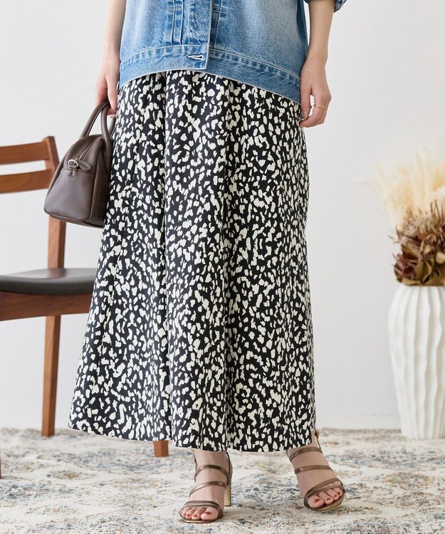 AMERICAN HOLIC ギャザーフレアスカート Leopard
