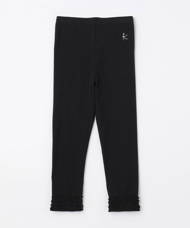 組曲 KIDS 【150-160cm】ストレッチ天竺レギンス（７分丈） ブラック系