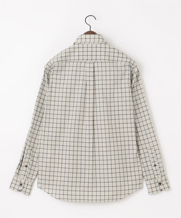 JOSEPH ABBOUD 【綿100％】ファインカウントシャンブレーチェックシャツ ライトグレー系4