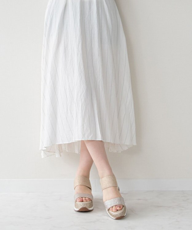 Bridget Birkin 【Bridget Birkin】ビジューグリッタープラットフォームサンダル ゴールド