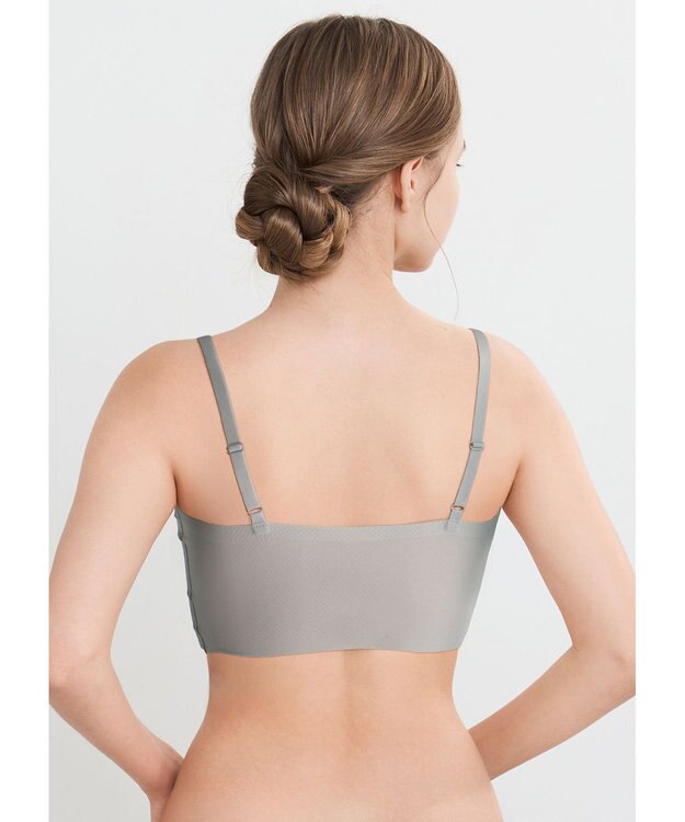 WACOAL 【GOCOCi ゴコチ】 ノンワイヤーブラ ハーフトップ ベタつきにくく乾きやすい 通気性がよい 立体的なバストシルエット ブラトップ レディース CGG271 /ワコール グレー