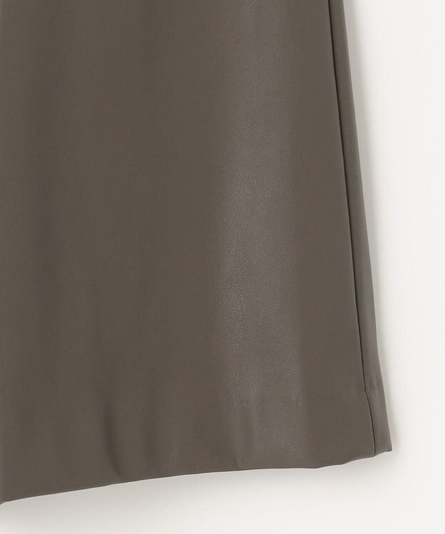 J.PRESS LADIES 【WEB限定・洗える】BARTOLOZZI ポリエステルレザーII スカート ブラウン系