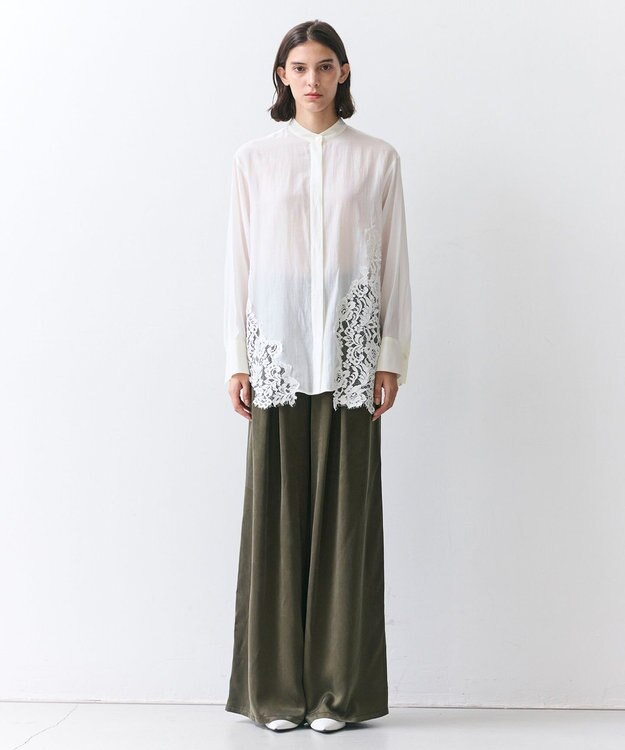 BEIGE， FRANKLIN / ドレープタックワイドパンツ Khaki