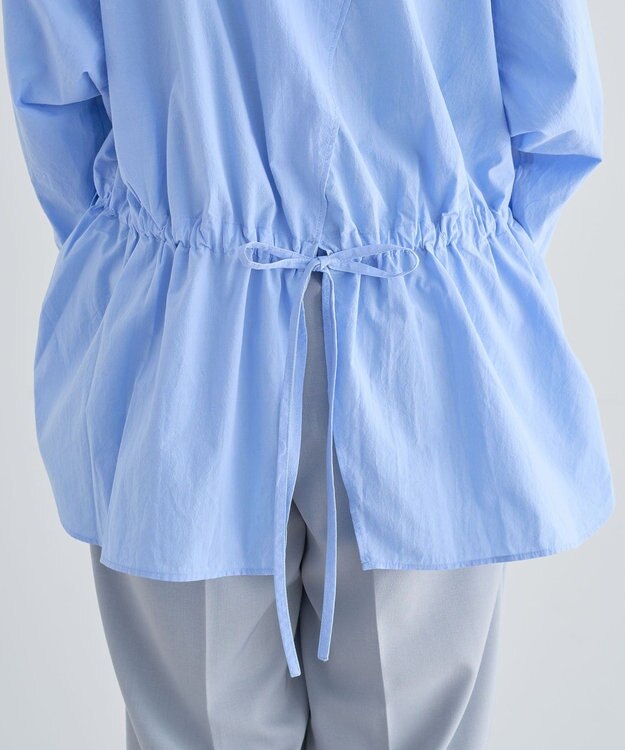 Green Parks スキッパーブラウス Sax