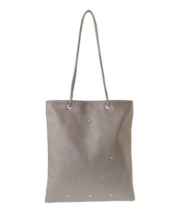 Green Parks ａｎｄｍｉｋｋａ．スタッズ付Ａ４トートバッグ Brown