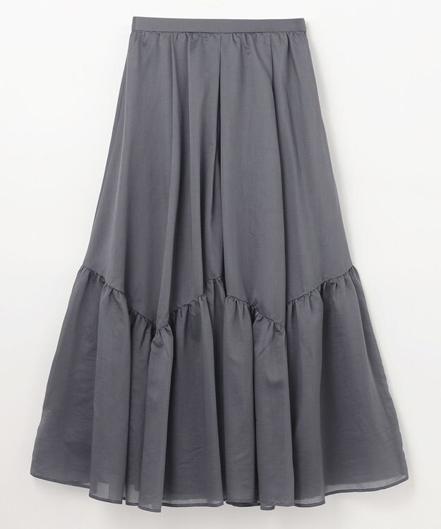 GRACE CONTINENTAL ティアードボリュームスカート グレー