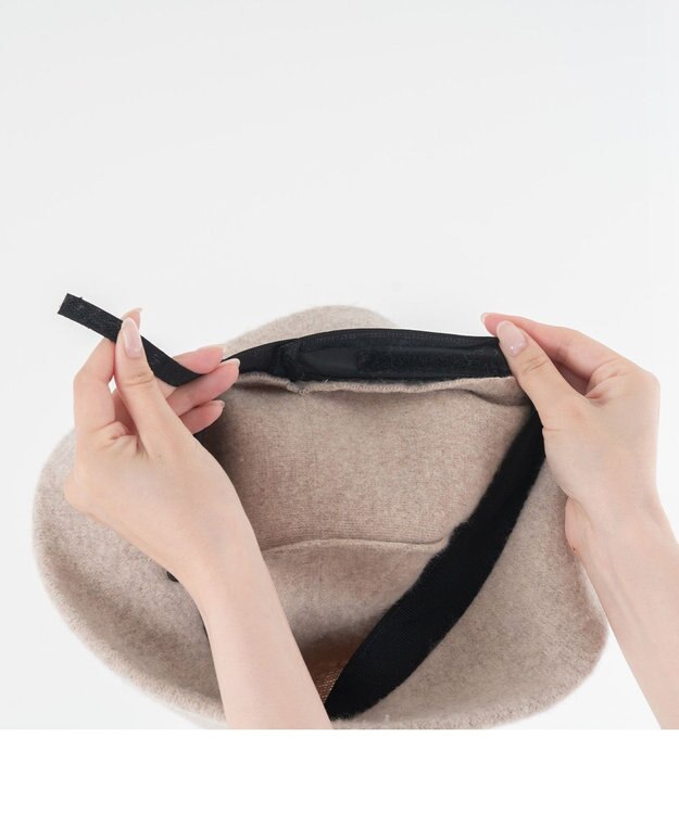 MOONBAT 【洗える】ウールバケットハット サイズ調整可 UVカット 畳める 大きめ オフホワイト