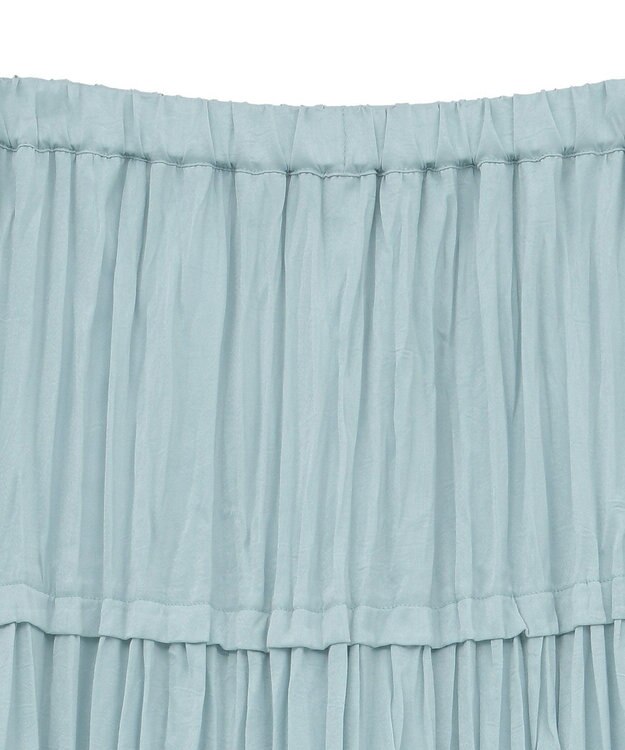 YECCA VECCA ランダムプリーツサテンマーメイドスカート Mint