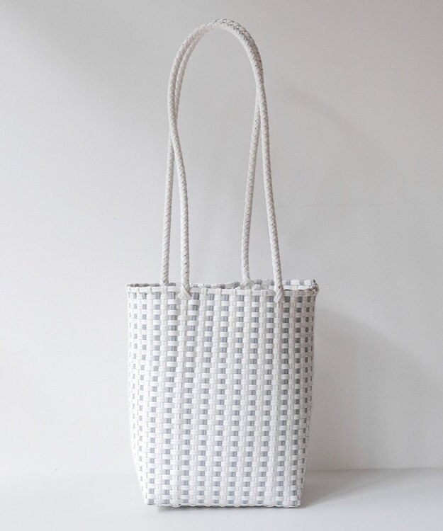 Tiaclasse メルカドウーヴンバッグ ホワイト