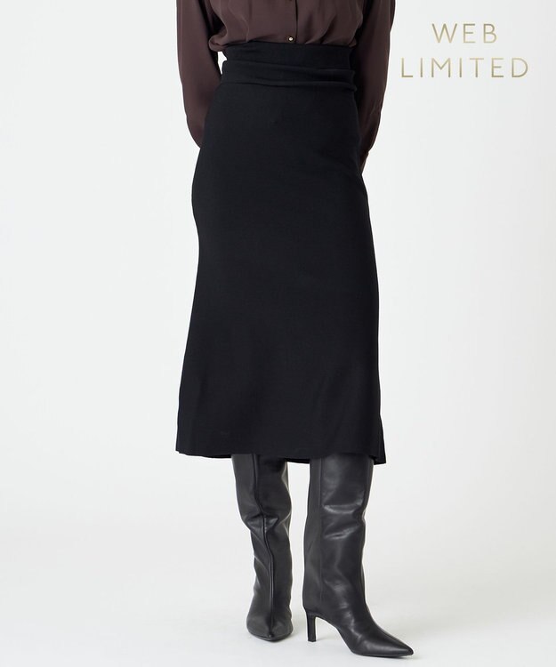 BEIGE， 【WEB限定】KINABALU / ニットスカート Black