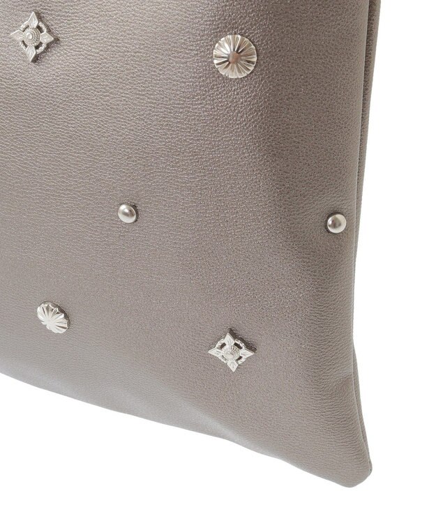 Green Parks ａｎｄｍｉｋｋａ．スタッズ付Ａ４トートバッグ Brown