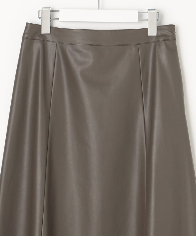 J.PRESS LADIES 【WEB限定・洗える】BARTOLOZZI ポリエステルレザーII スカート ブラウン系