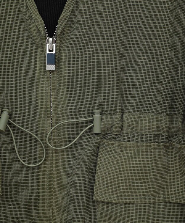 Green Parks ＳＥＴ２点シアーナイロンベスト＋リブワンピース Black