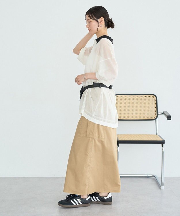 earth music&ecology シアーポロプルオーバー Off White