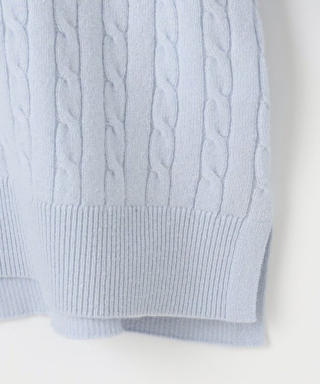 J.PRESS LADIES L 【洗える】WOOL BLEND AIR クルーネック ニット ライラックブルー系