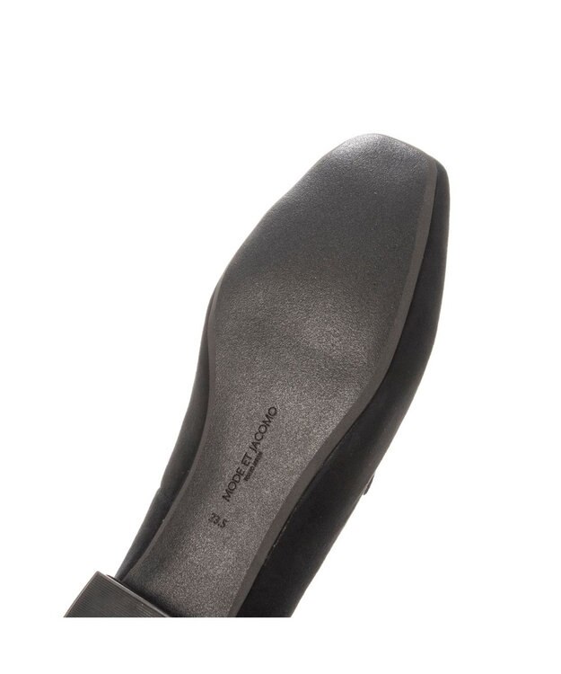 MODE ET JACOMO <MODE ET JACOMO>【軽量】ラインストーンスクエアトゥスリッポン ブラックミックス