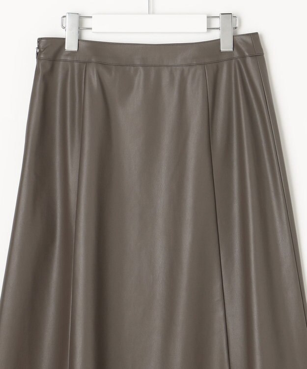 J.PRESS LADIES 【WEB限定・洗える】BARTOLOZZI ポリエステルレザーII スカート ブラウン系