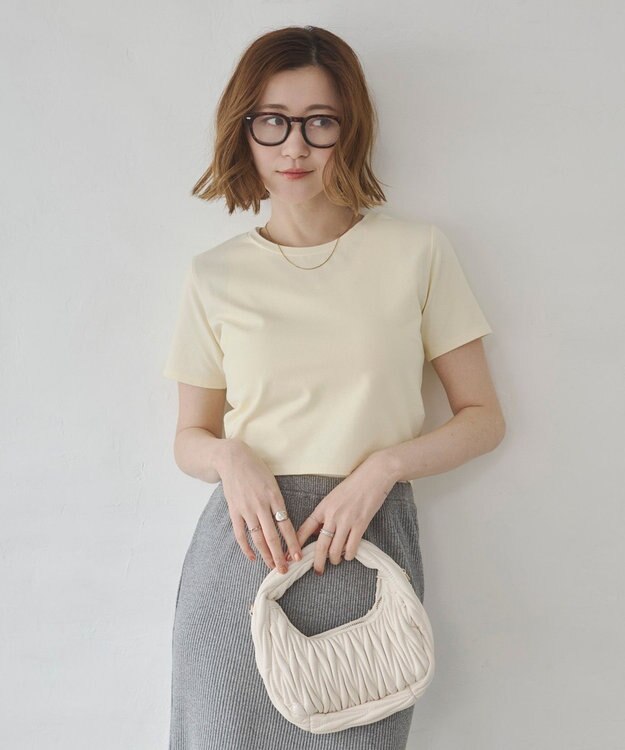 WEGO 【7色/SMLサイズ展開】コンパクトフィットT ライトイエロー