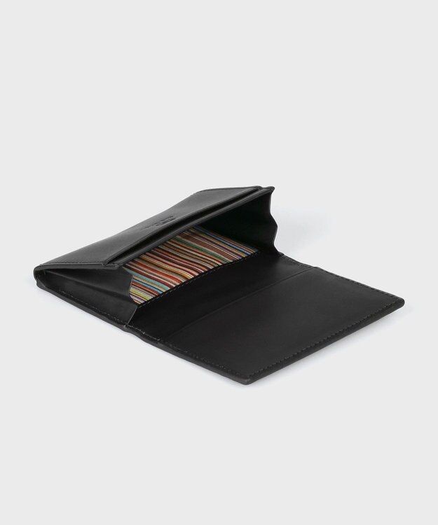 Paul Smith ベジタンストライプトリム 名刺入れ ブラック