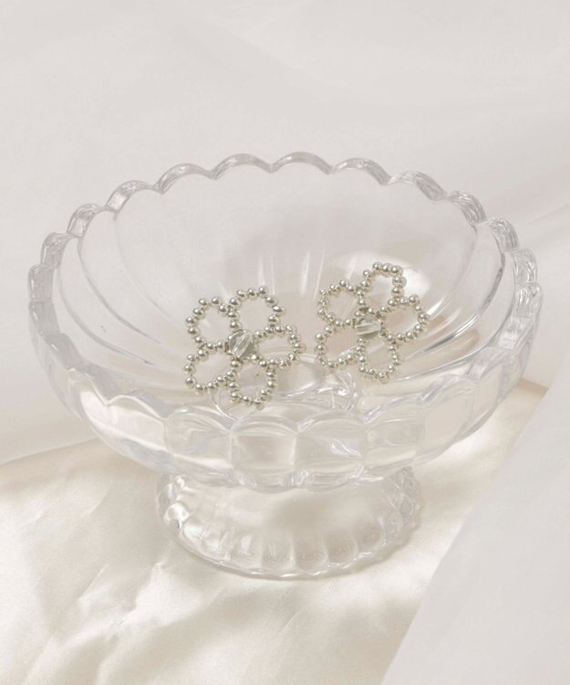 WEGO Lフラワービーズピアス シルバー