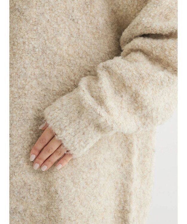 Green Parks ブークレゆるニットカーディガン Beige