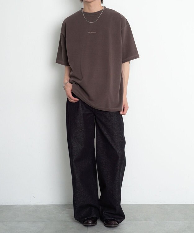 WEGO 【機能T】アクセ付きフォトグラフィックT（SS） ブラウンその他