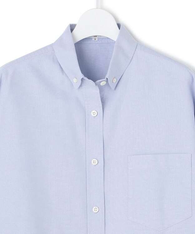 23区 【SLOW/一部店舗限定】コットンオックス シャツ サックスブルー