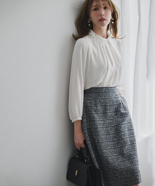 組曲 【加藤ローサさん着用】トップハンドル ハンドバッグ ブラック系