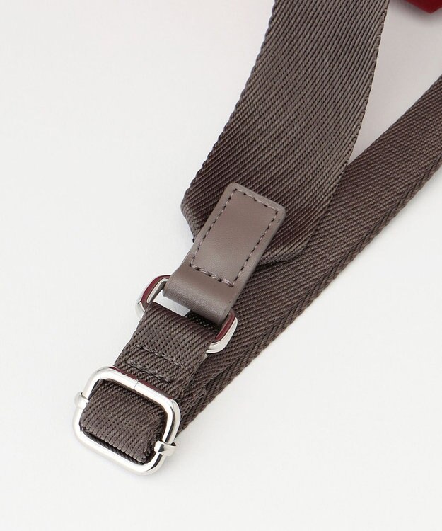 Y'SACCS ナイロン×リサイクルレザー　コンビマルチリュック ワイン