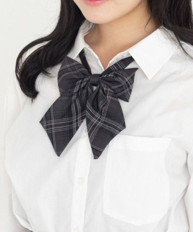 WEGO 【SCHOOLITEM】チェックスクールリボン ブラックチェック2
